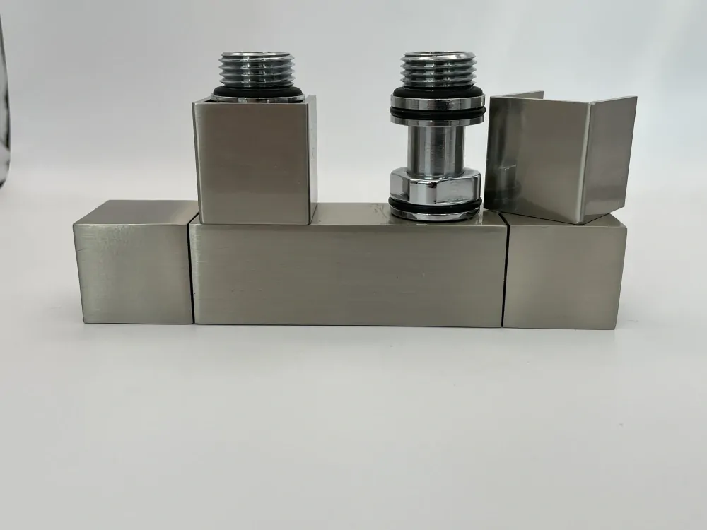 Designový ventil CUBIX 1/2" x 1/2", rohový, kartáč nerez (JD)