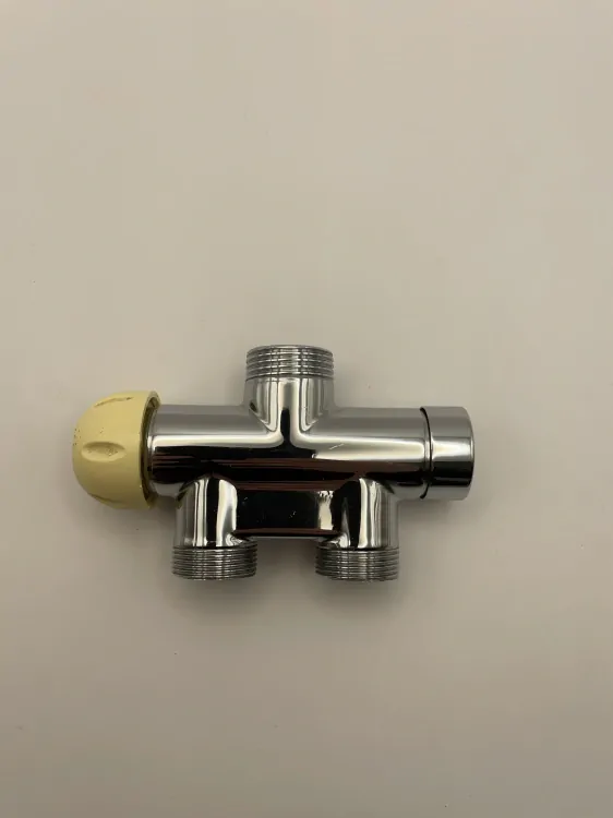 Designový termostatický ventil MONOBLOCK 50mm, 1/2" x 19-24mm, přímý, chrom (B)
