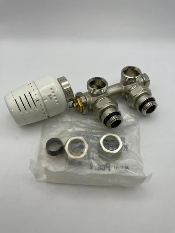 Set H-Ventil 1/2" - EK Niklovaný ventil bez krytky rohový