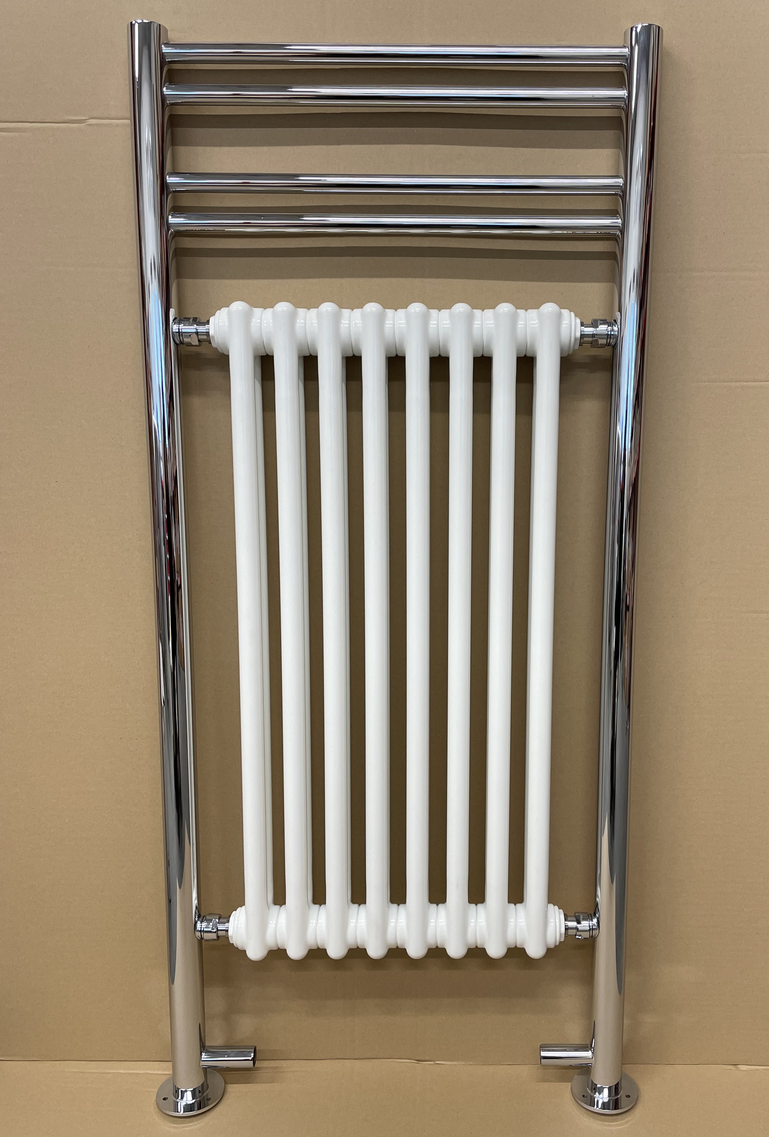 Radiator ERA FLOOR 581 x 1200 x 110 mm (C2/750-8el.) Chrome/white