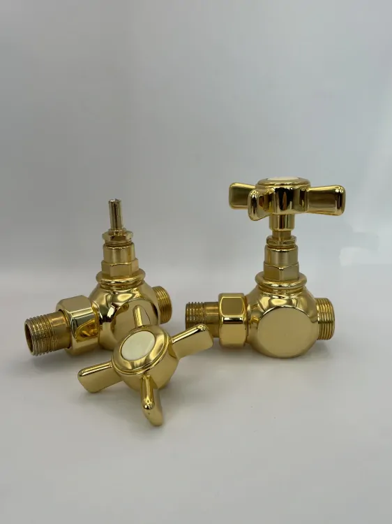 Designový ventil Anuova 1/2" x 24-19mm, přímý, zlatá (H)