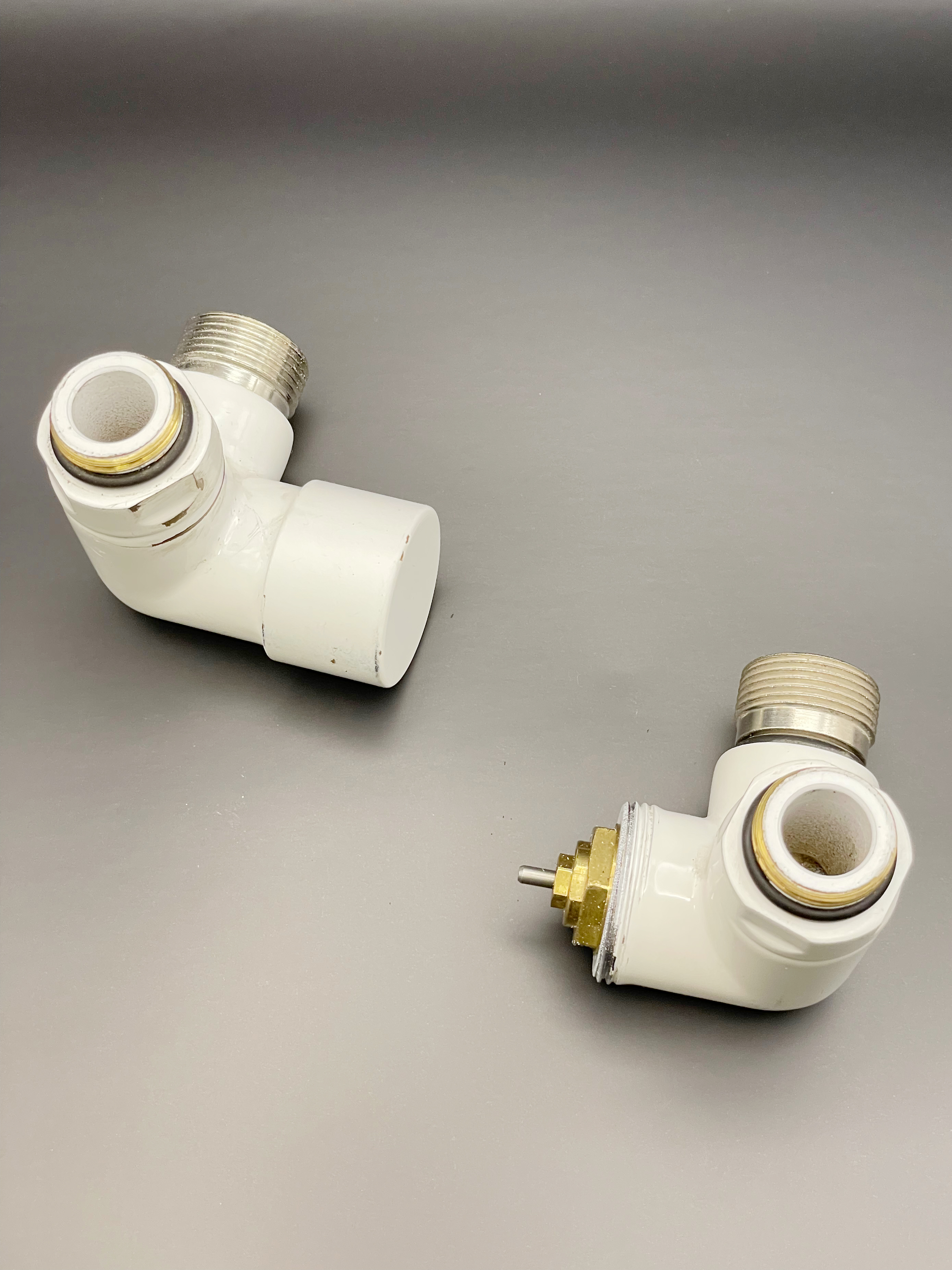 Sada ventilů OPTIMIX 1/2" x 24-19mm, úhlový, s termostatem, bílá (E)