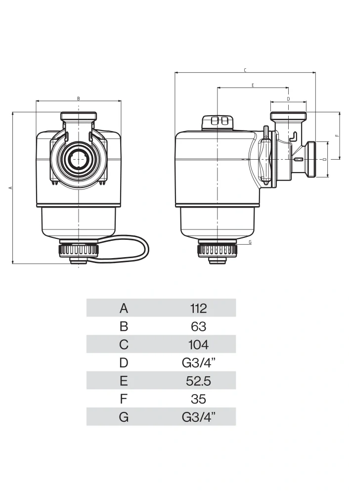 Filtr pro kotle a tepelná čerpadla (3/4" domácí použití)