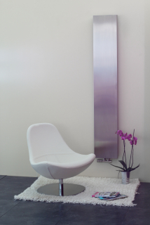 Designový radiátor ICE Brushed Inox finish 304 x 1806 x 76, na zeď, nerez kryt kartáč