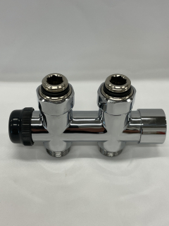 Ventil CARLIX Centrixblock 50mm 1/2" x 24-19mm, přímý, s termostatem, chrom (B)