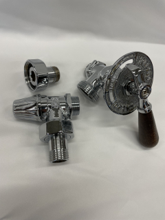 Retro ventil LIBERTY 1/2" x 1/2"F, rohový, chrom (B)