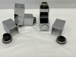 Designový ventil CUBIX 1/2" x 1/2", rohový, chrom (B)