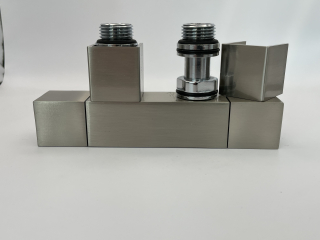 Designový ventil CUBIX 1/2" x 1/2", rohový, kartáč nerez (JD)