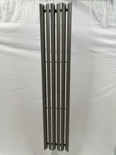 Designový radiátor Nano 340 x 1800 x 88mm, na zeď, šedá struktura