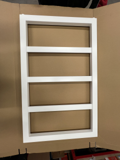 Designový radiátor BOO 555 x 904 x 70mm, na zeď, bílá