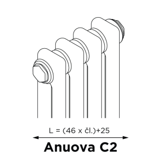 Ocelový článkový radiátor Anuova C2