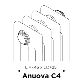 Ocelový článkový radiátor Anuova C4