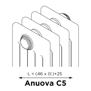 Ocelový článkový radiátor Anuova C5