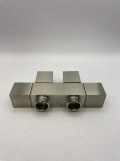 H-Ventil CUBIX Centrixblock 50mm přímý, 1/2 x 1/2", manuální, Inox