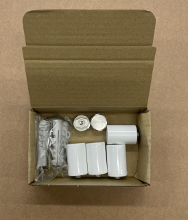 Set kovových držáků QUADRIX (4ks) rovný L=40mm, RAL9003/9016 bílá